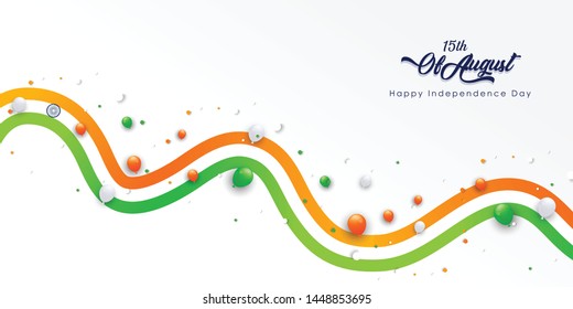 Indian Independence Day celebrations with stylish text 15 August text.