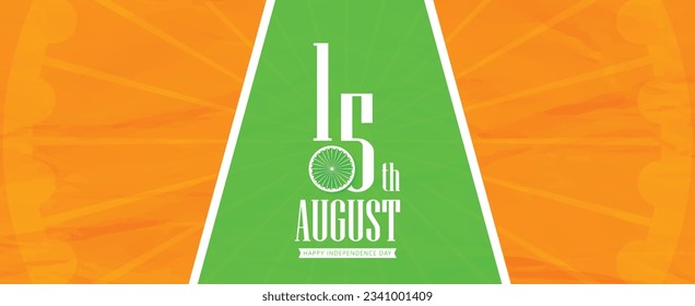Indian Independence Day celebrations with stylish text 15 August text
