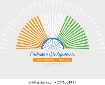 Indian Independence Day celebrations with stylish text 15 August text