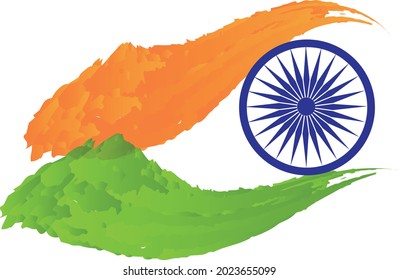 Indian Independence Day Concept background with Ashoka wheel
