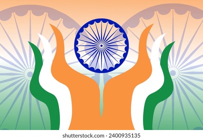 Indian Independence Day concept background, Vector Illustration