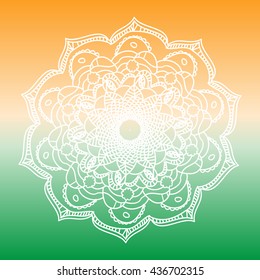 Indian Independence Day concept background with Ashoka wheel. Vector Illustration
