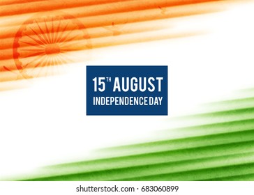 Indian Independence Day concept background with Ashoka wheel. Vector Illustration
