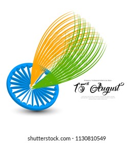 Indian Independence Day concept with text 15th August