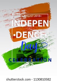 Indian Independence Day concept with text 15th August