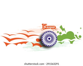 Indian Independence Day concept with text 15th August