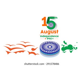 Indian Independence Day concept with text 15th August