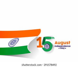 Indian Independence Day concept with text 15th August