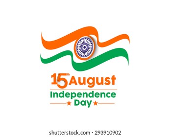 Indian Independence Day concept with text 15th August