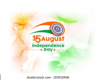 Indian Independence Day concept with text 15th August