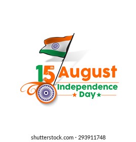 Indian Independence Day concept with text 15th August