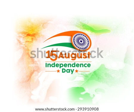 Indian Independence Day concept with text 15th August