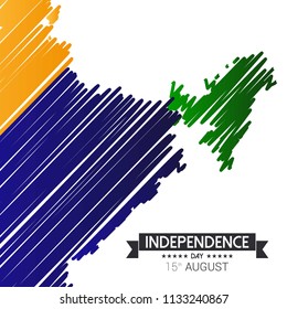 Indian Independence day design with light background vector 