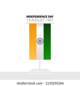 Indian Independence day design with typography vector