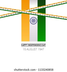 Indian Independence day design with typography vector