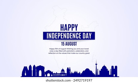  Indian Independence Day design vector illustration