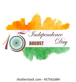 Indian Independence day festive background with text, vector illustration