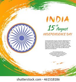 Indian Independence day festive background with text, vector illustration