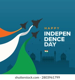 Indian Independence Day Fighter Jets Red Fort