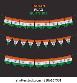 Indian independence day, indian flag buntings