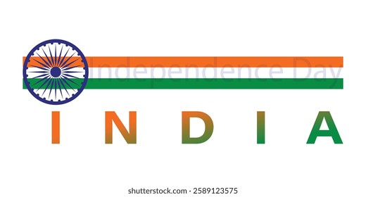 Indian Independence Day Flag Design for Digital Use.