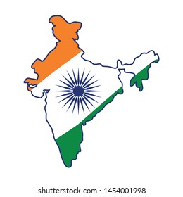 indian independence day flag vector illustrator