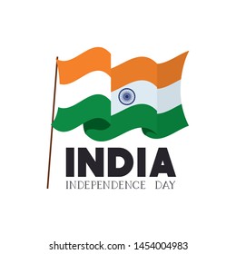 indian independence day flag vector illustrator