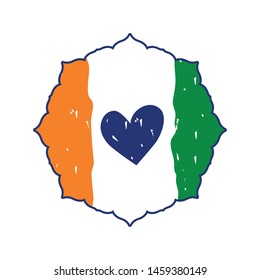 indian independence day flag vector illustrator