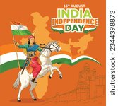 Indian Independence Day Greeting from Freedom Fighter Rani Laxmi Bai