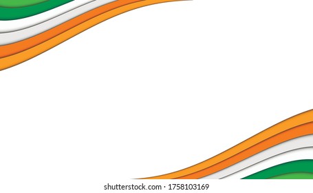 Indian Independence day of India festival with elegant Indian flag theme, waves and good concept. Indian Independence Day concept background. Wavy tricolor of India. Vector Illustration