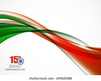 Indian Independence day of India festival with elegant Indian flag theme, waves and good concept, Beautiful greeting card design and abstract background vector illustration...