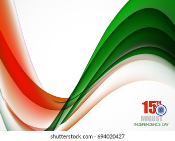 Indian Independence day of India festival with elegant Indian flag theme, waves and good concept, Beautiful greeting card design and abstract background vector illustration...