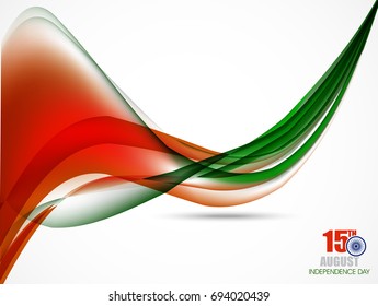 Indian Independence day of India festival with elegant Indian flag theme, waves and good concept, Beautiful greeting card design and abstract background vector illustration...