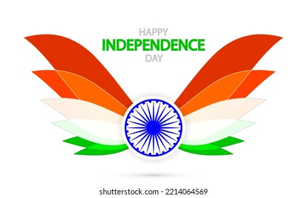 Indian independence day medal, vector art illustration.