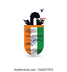 Indian independence day post design vector