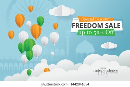 Indian Independence Day Sale, Offer Poster Design Background Template