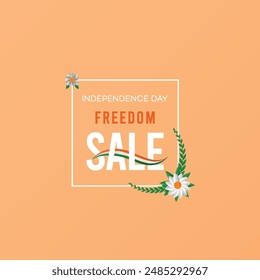 Indian Independence Day Sale, Poster, Vector Illustration. 15th August, Big, Discounts, and Offer,  
