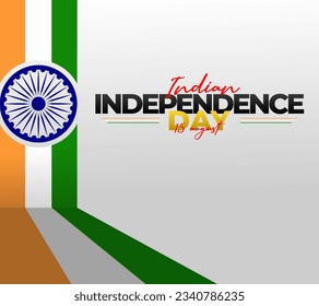 Vector de plantilla del día de la independencia india. Feliz día de la independencia Diseño de plantillas de vectores de India Diseño Ilustración. Imagen vectorial del 15 de agosto Día de la Independencia Feliz de la India. Vector de India.