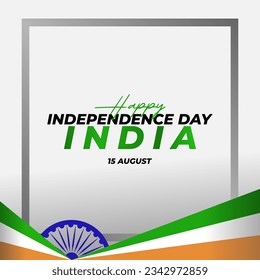 Indian independence day template vector. Happy independence day India Vector Template Design Illustration design. Vector illustration of 15th August India Happy Independence Day. India vector.