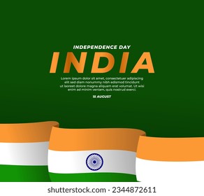 Indian independence day template vector. Happy independence day India Vector Template Design Illustration design. Vector illustration of 15th August India Happy Independence Day. India vector.