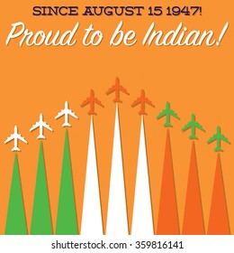 Indian Independence Day Tricolor card in vector format.