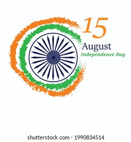 Indian Independence day vector art on white background