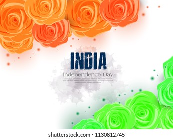 Indian Independence Day vector with text 15th August