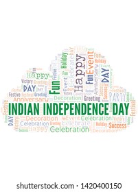 Indian Independence Day Word Cloud. Wordcloud Made With Text.