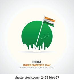 Día de la Independencia de la India, Día de la Independencia de la India diseño de anuncios creativos. 