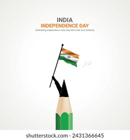 Día de la Independencia de la India, Día de la Independencia de la India diseño de anuncios creativos. 