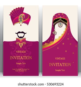 Indian invitation card, pattern and crystals color.