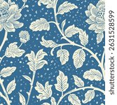 Indian kalamkari Oriental Ornamental Seamless Pattern 12. Mughal Ornamental Art. Vector Floral Indian Ethnic Art Print design seamless wallpaper, Mystical Mughal Blooms