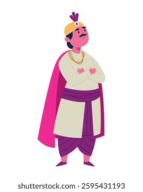 indian king in ceremonial dress