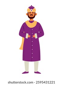 indian king with costume and heritage
